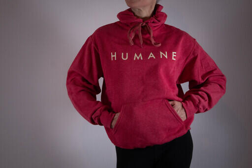 HUMANE röd hoodie